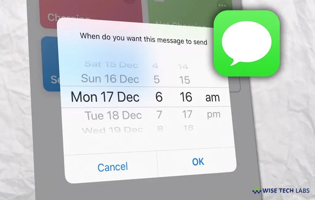why can t i schedule a text message on my iphone