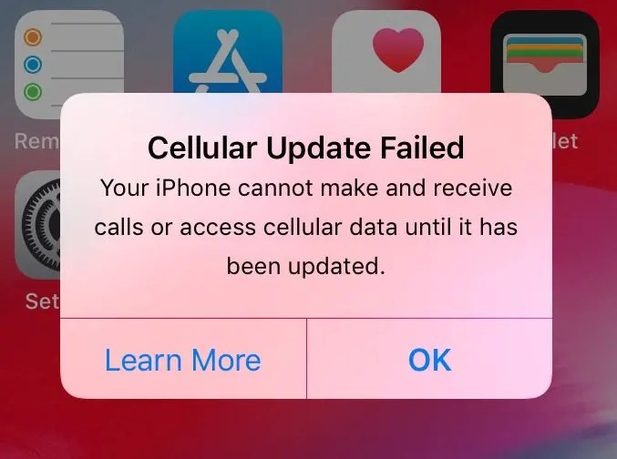 How to Fix ‘Cellular Update Failed’ Error on iPhone