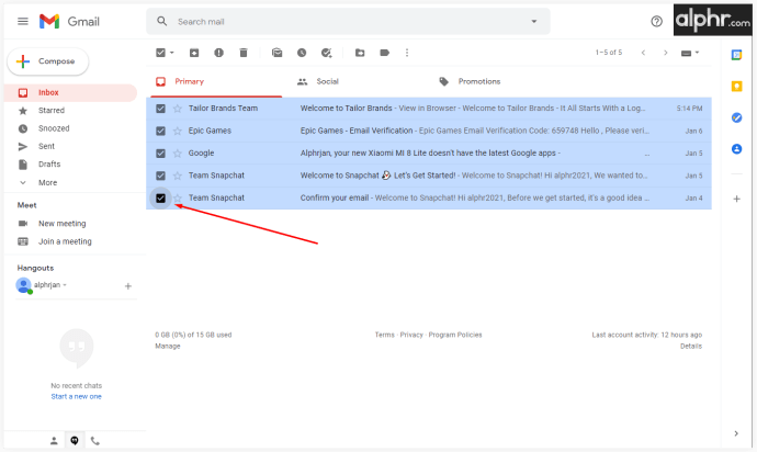 How to Select All Messages in Gmail