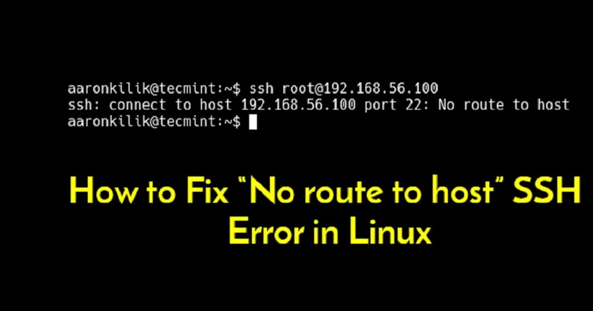 How to Fix “No Route to Host” Connection Error on