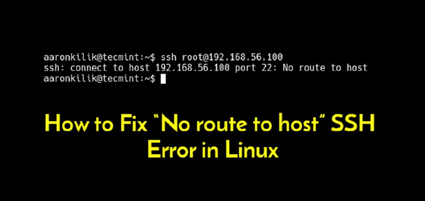 How to Fix “No Route to Host” Connection Error on Linux