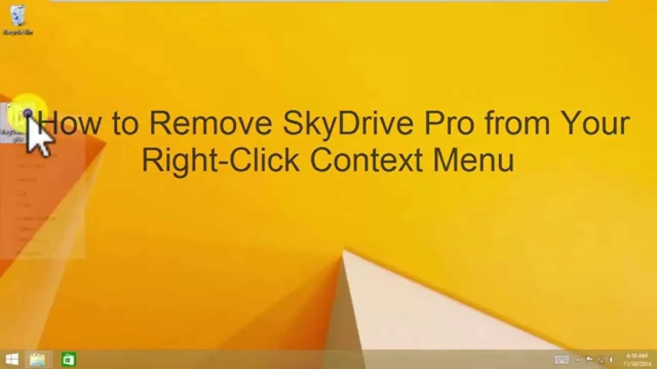 How to Remove SkyDrive Pro from Your Right-Click Context Menu