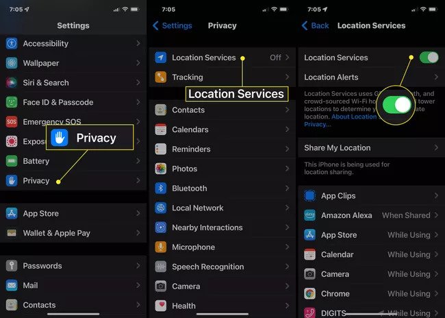 How to Turn On Location Service on an iPhone or iPad