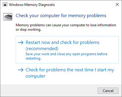Windows diagnostic tool