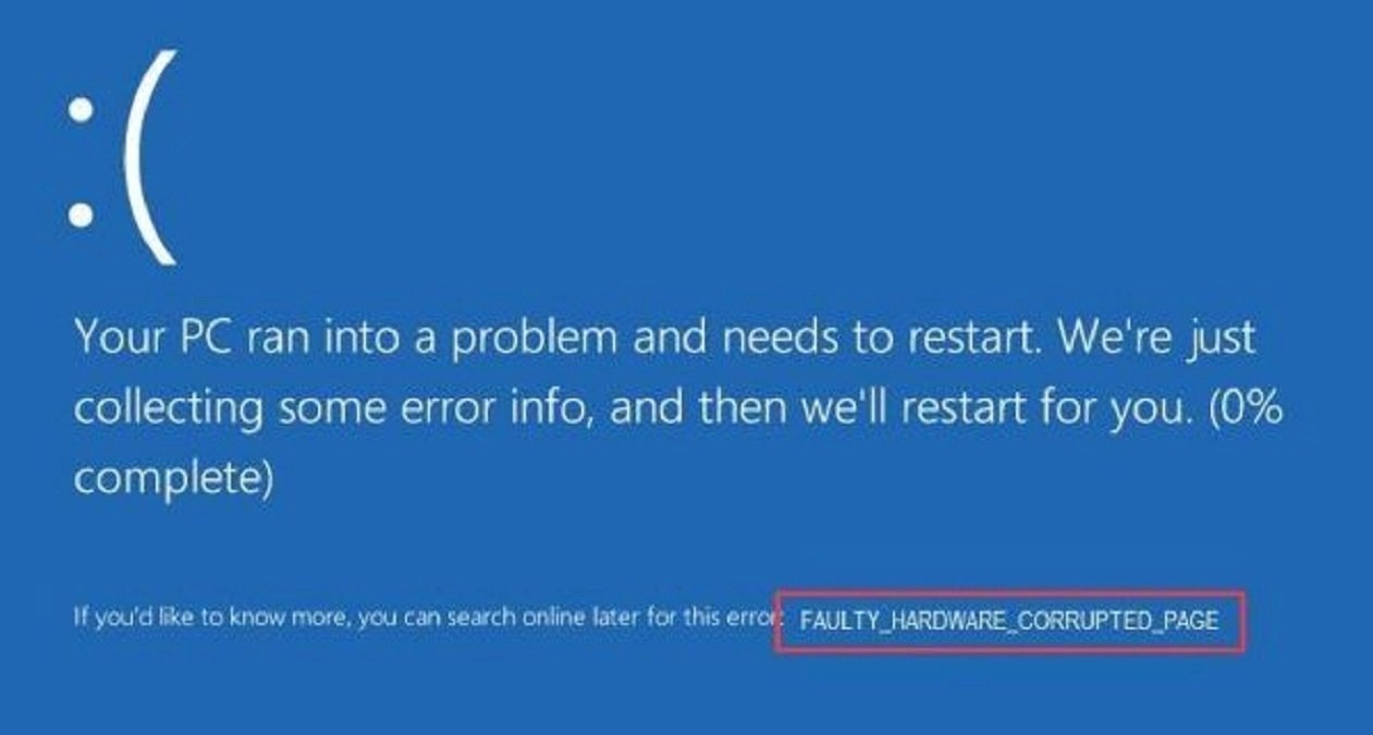 How to Fix a ‘Faulty Hardware Corrupted Page’ BSOD Error