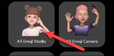 Tap "AR Emoji Studio."