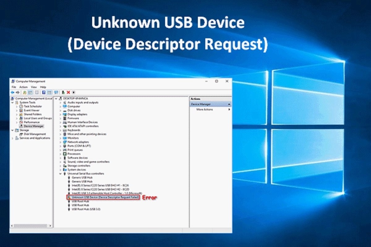 How to Fix Device Descriptor Request Failed (Unknown USB Device) in Windows 10