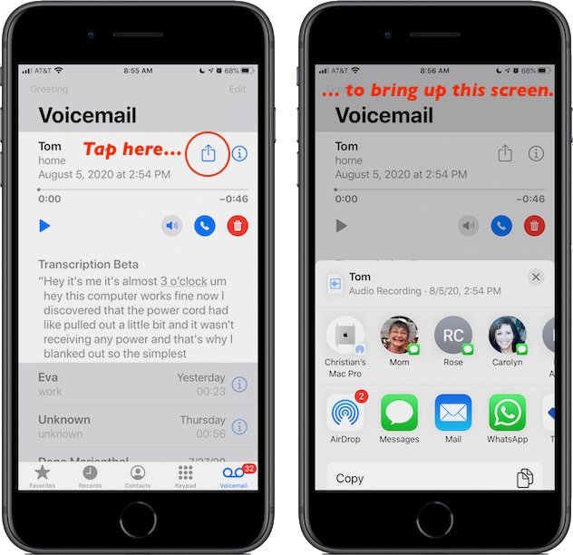 How to Forward a voicemail message from your iPhone