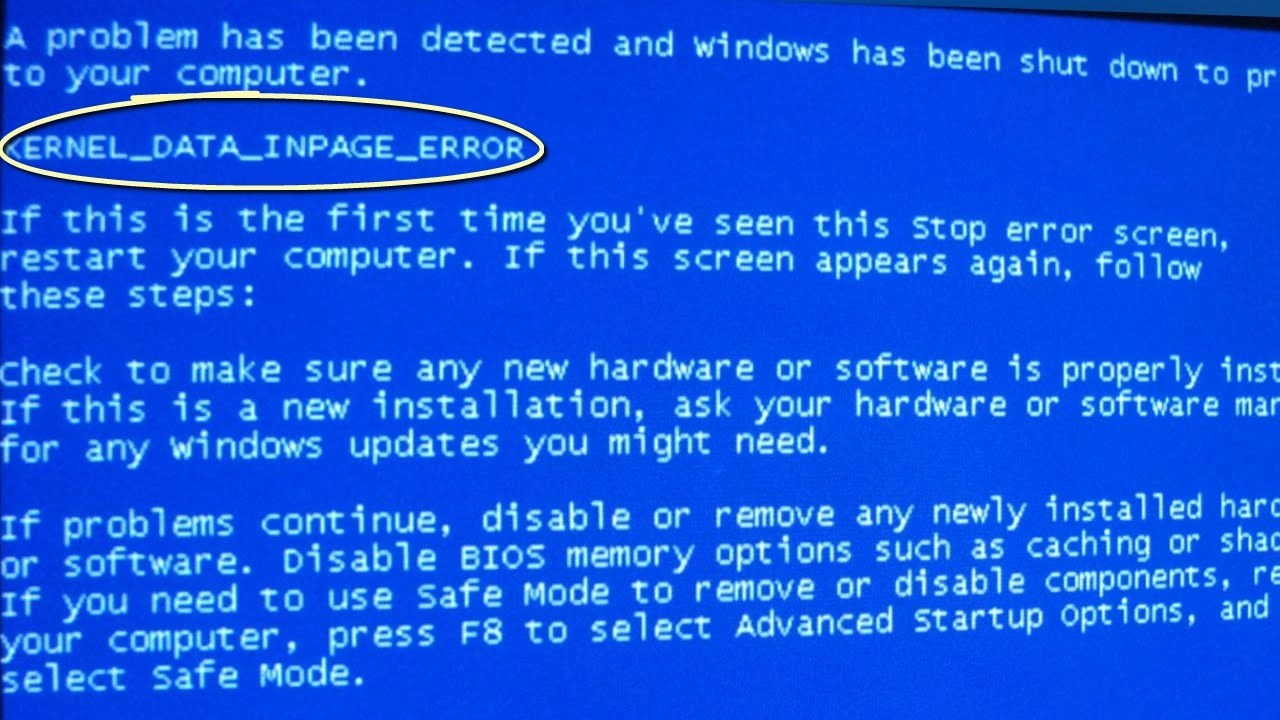 How to Fix a Kernel Data Inpage Error BSoD in Windows 10