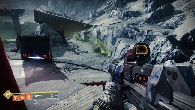 Once you reach the bottom of the stairs, head toward the right where there is a gap.