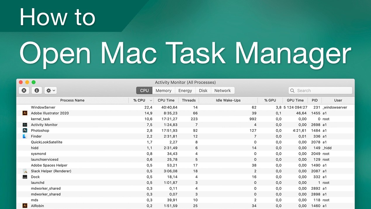 How to Open Task Manager on Mac and Use the Activity Monitor
