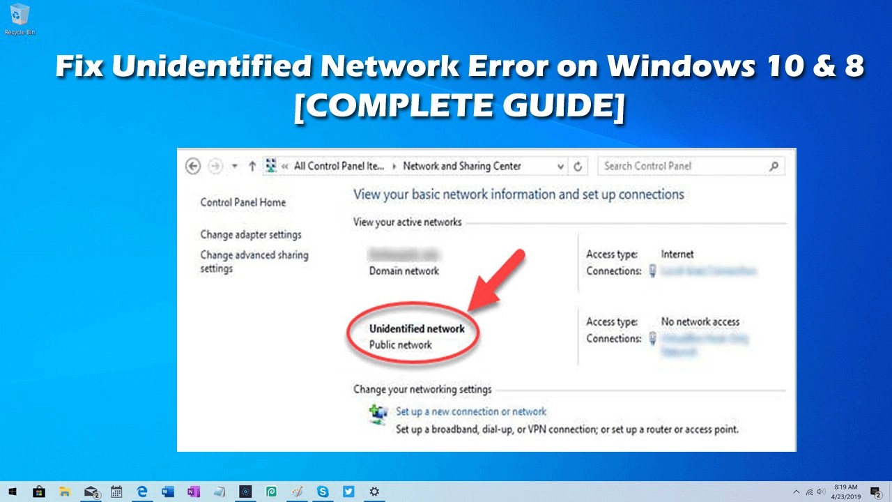 How to Fix the Unidentified Network & No Internet in Windows
