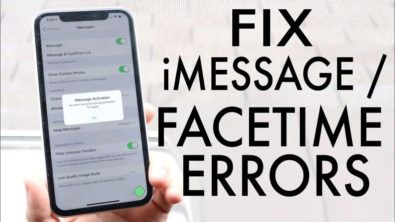 Fixing FaceTime Issue Error Occurred During Activation
