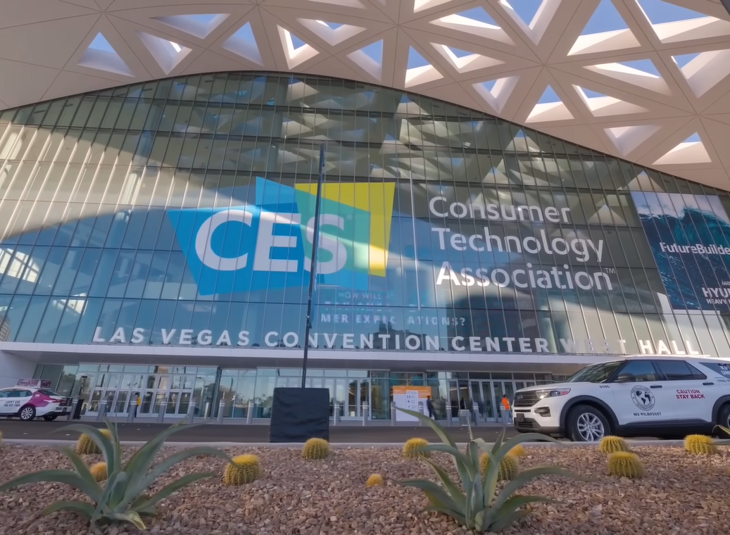 Façade of Las Vegas Convention Center West Hall during the CES 2023