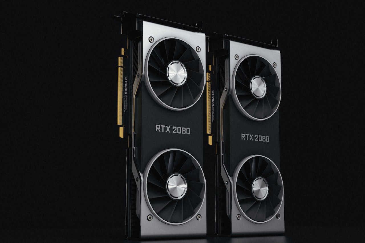 Close-up of Two RTX2080 Graphics Cards