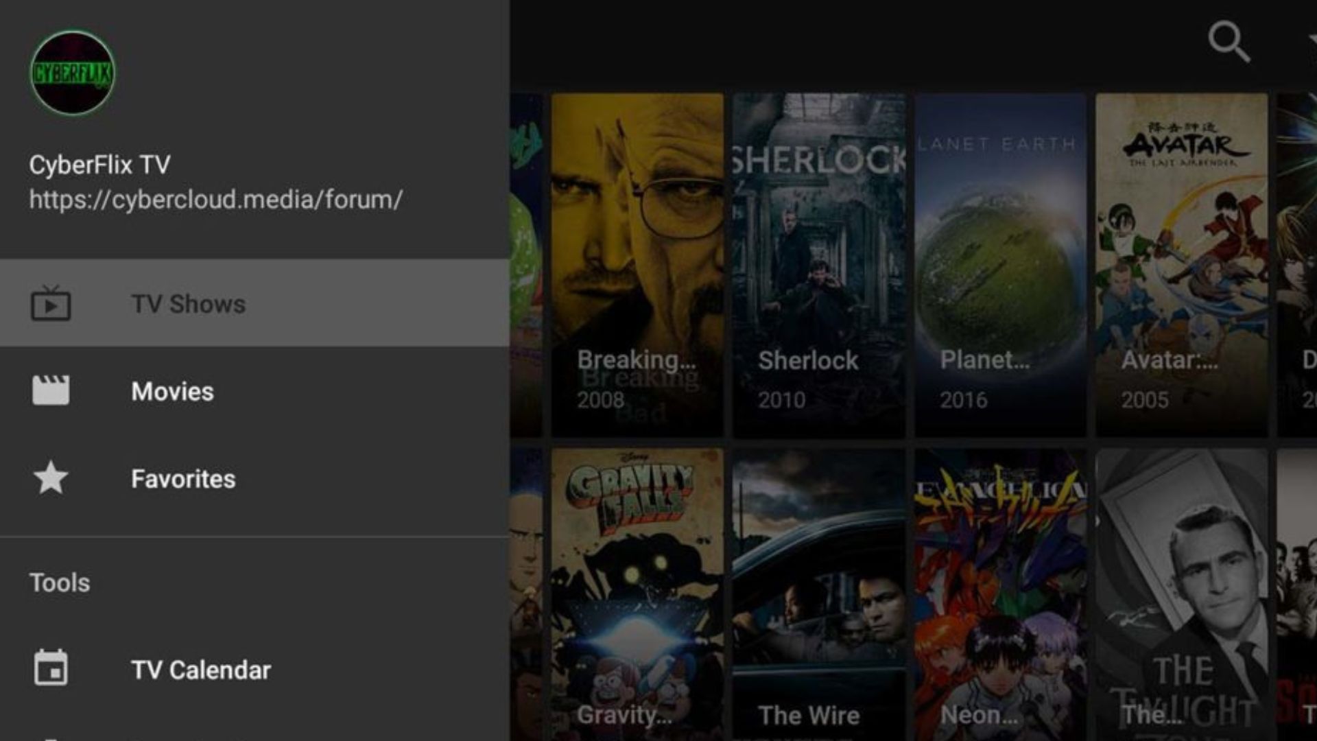 Cyberflix Tv With Different Movies