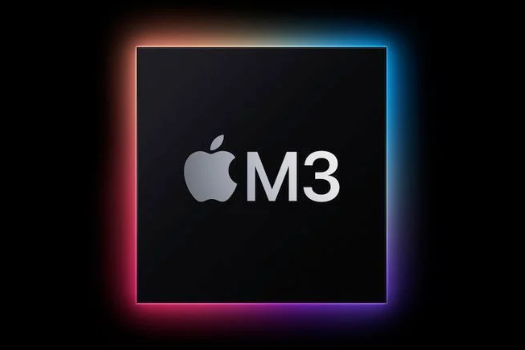 An apple logo alongside the word M3
